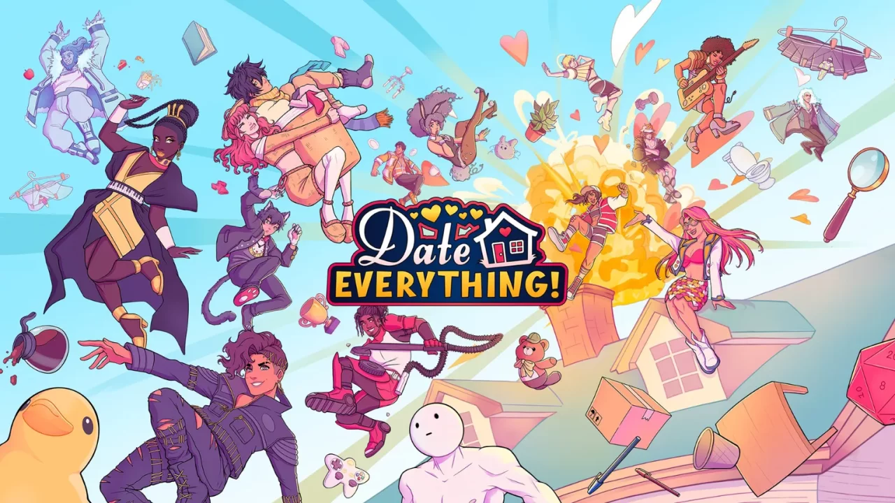 Artwork of Date Everything!, one of the RPGs coming this week