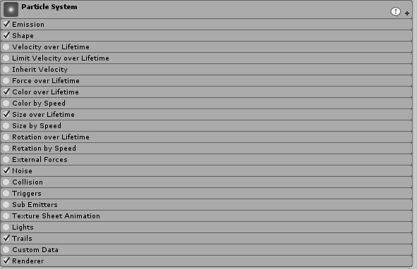 Particle Effects Options